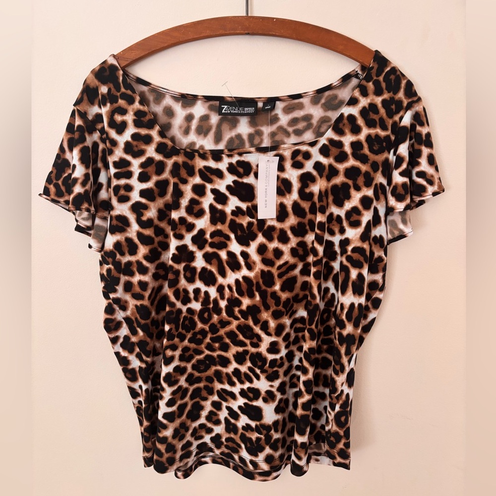 New York & Company Animal Print Blouse